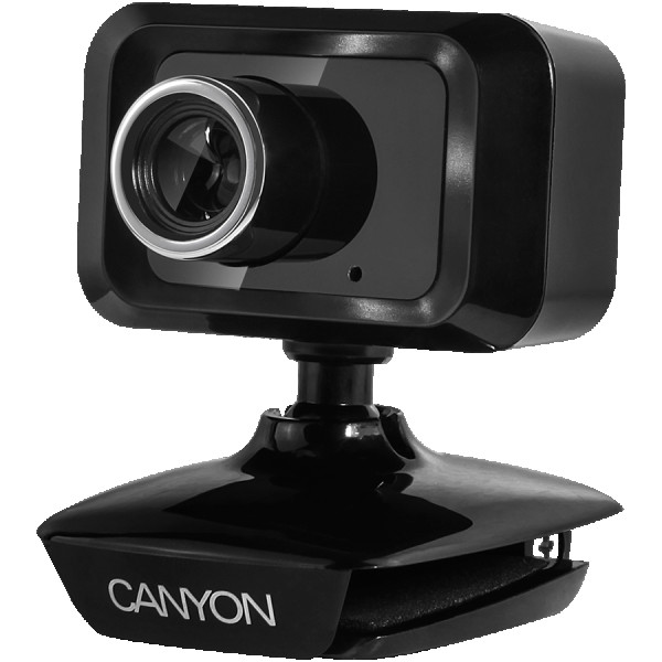 CANYON C1 Enhanced 1.3 Megapixels resolution webcam with USB2.0 connector, viewing angle 40°, cable length 1.25m, Black, 49.9x46.5x55.4mm, 