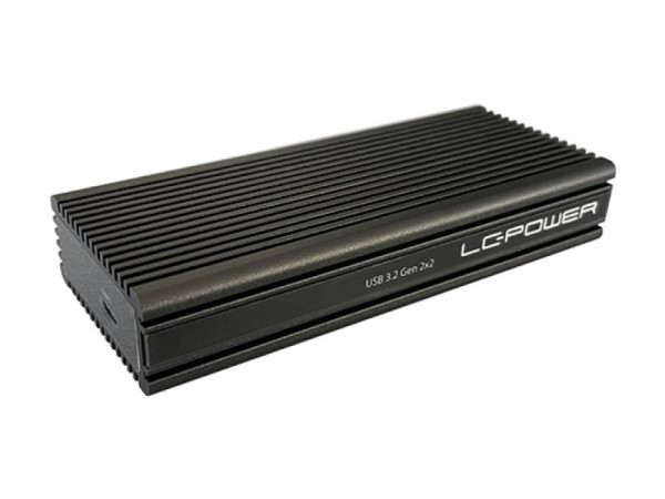 HDD SSD Rack LC Power LC-M2-C-NVME-2x2  NVME Enclosure for M.2 SSD  USB3.2 Gen.2x2 Type C Black