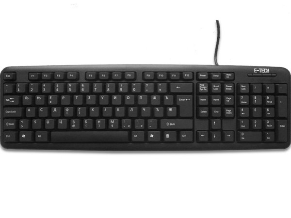 Tastatura USB ETECH E-5050 YU Black