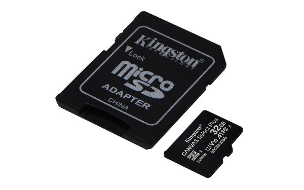 MC MicroSDXC Kingston 32GB CANVAS Plus V10 SDCS2/32G + Adapter