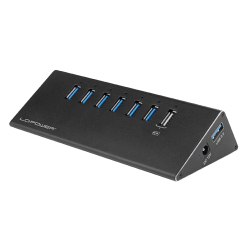 USB LC Power LC-HUB-ALU-2B-7 HUB 6+1port USB3.0 Aluminium