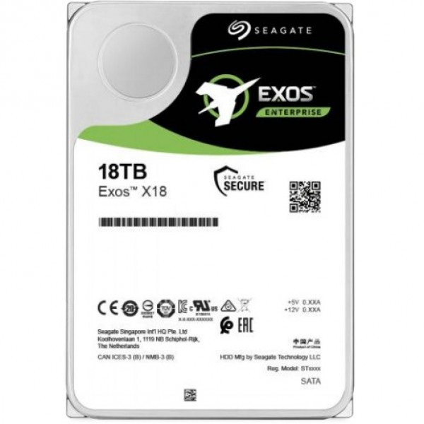 HDD 18TB Seagate Exos X18 ST18000NM004J 7200RPM 256MB Ent.