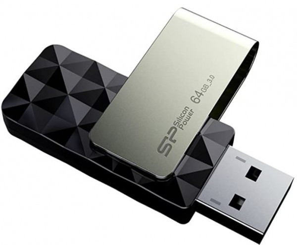 Flash Drive Silicon Power 64GB Blaze B30 USB3.2 SP064GBUF3B30V1K Black