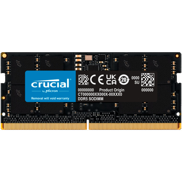 CRUCIAL 16GB DDR5-4800 SODIMM CL40 (16GBit) ( CT16G48C40S5 ) 