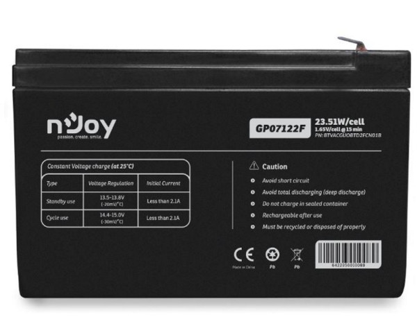NJOY GP07122F baterija za UPS 12V 23.51W (BTVACGUOBTD2FCN01B)