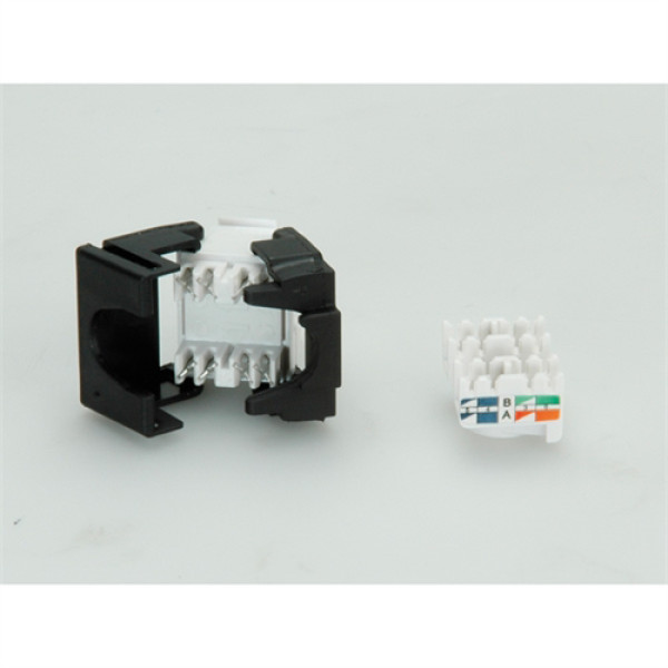 Secomp Value Keyst. Jack, UTP, RJ45, Cat6, 180°, toolless, white ( 1690 )