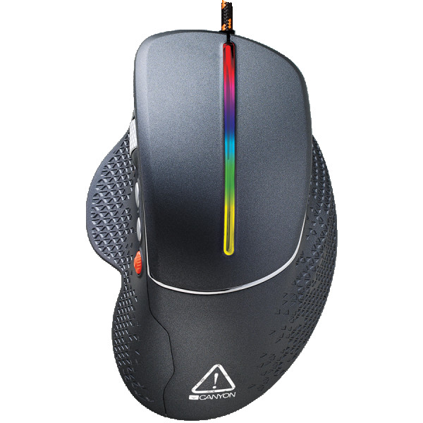 CANYON Apstar GM-12 Wired High-end Gaming Mouse with 6 programmable buttons, sunplus optical sensor, 6 levels of DPI and up to 6400, 2 mill