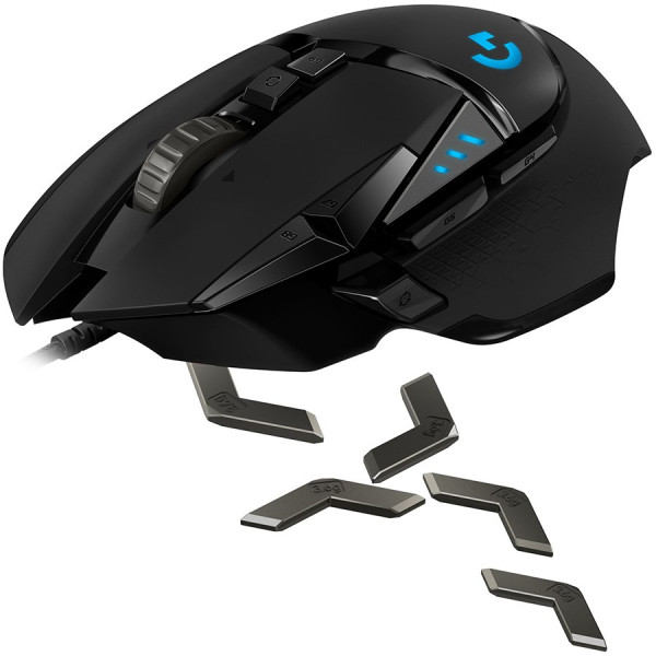 LOGITECH G502 Corded Gaming Mouse - HERO - BLACK - USB - EWR2 ( 910-005471 ) 