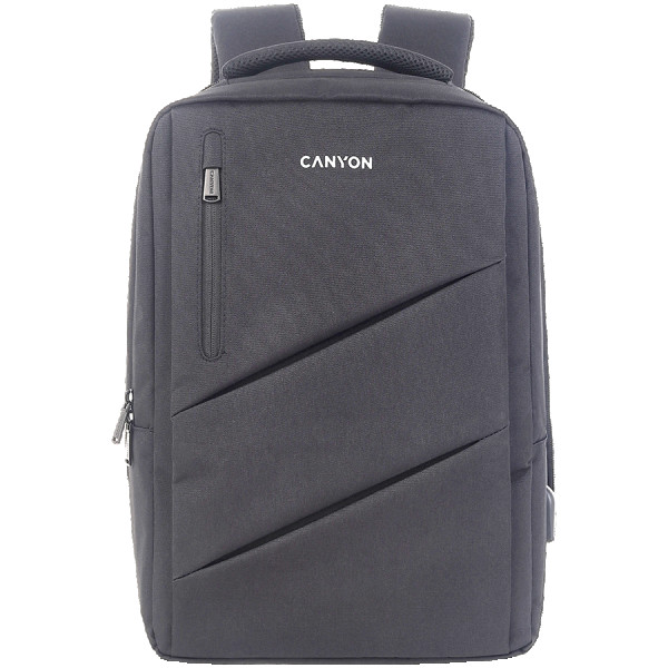 CANYON BPE-5, Laptop backpack for 15.6 inchProduct specsize(mm): 400MM x300MM x 120MM(+60MM)Grey, Canyon LogoEXTERIOR materials:100% Polyes