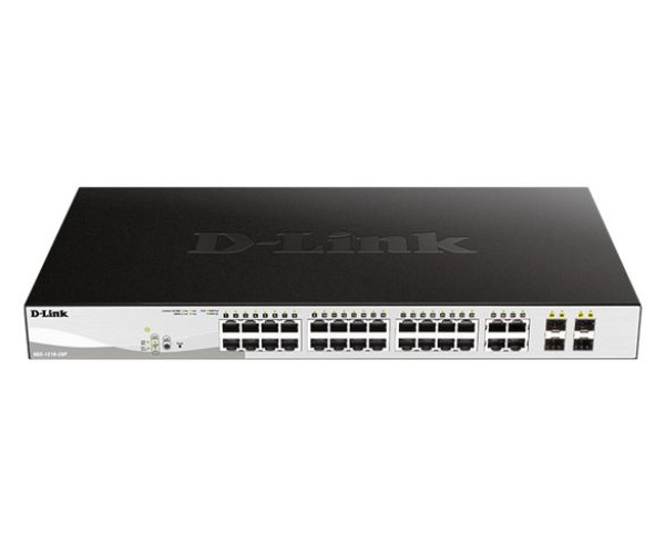 DLink 28 Gbps Smart Managed PoE Switch 4xSFP DGS-1210-28P