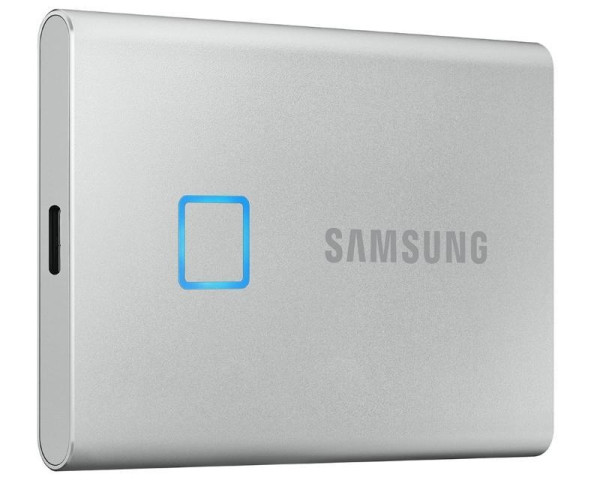 SAMSUNG Portable T7 Touch 2TB srebrni eksterni SSD MU-PC2T0SWW