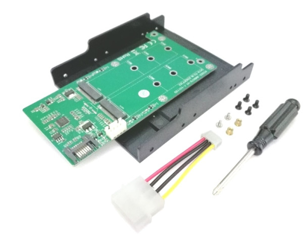 MAIWO Adapter interni 2xM.2 SATA SSD (NGFF) B-Key KT022B