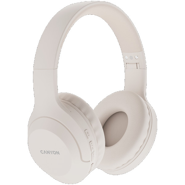 CANYON BTHS-3, Bluetooth headset,with microphone, BT V5.1 JL6956, battery 300mAh, Type-C charging plug, PU material, size:168*190*78mm, cha
