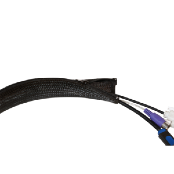 LogiLink  fleksibilna zaštita za kablove sa rajfešlusom 1m x 30mm crna ( 1460 )