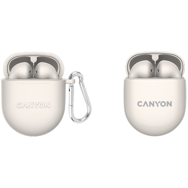 CANYON TWS-6, Bluetooth headset, with microphone, BT V5.3 JL 6976D4, Frequence Response:20Hz-20kHz, battery EarBud 30mAh*2+Charging Case 40