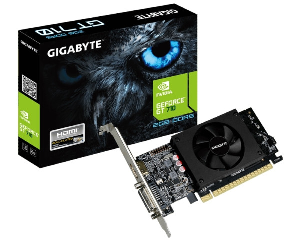 GIGABYTE nVidia GeForce GT 710 2GB 64bit GV-N710D5-2GL rev 1.0