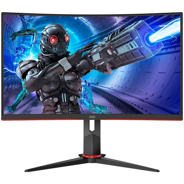 AOC Monitor LED C24G2AE Gaming Curved 165Hz (23.6'', 16:9, 1920x1080, VA, 165Hz, 250 cdm˛, 4000:1, 1 ms, 178178°,  2xHDMI, DP, Tilt, FreeSyn