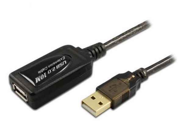 Kabl E-Green 2.0 USB A - USB A M/F 10m Produzni Crni (sa pojacivacem)