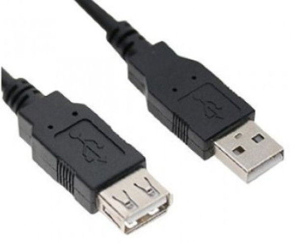 Kabl E-Green 2.0 USB A - USB A M/F 3m Produzni Crni