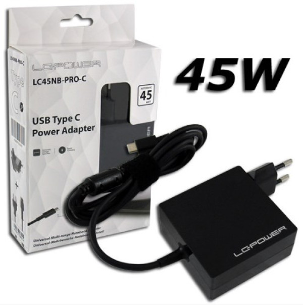 NB ADAPTER LC Power LC45NB-PRO-C Adaptera 45W/USB Type C