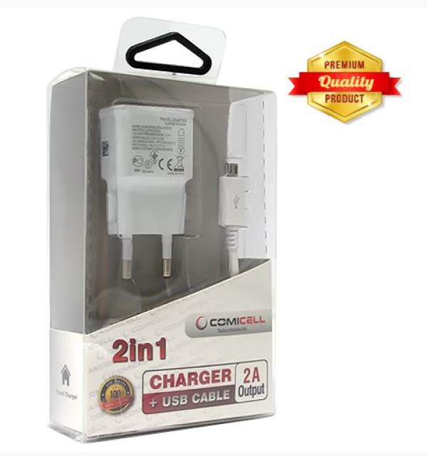 Adapter Punjac COMICELL EXTREME Micro USB 2in1 2A Beli P190