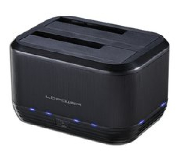 HDD DOCKING LC-DOCK-U3-III USB3.0 2x2.5/3.5'' HDD/SSD Black