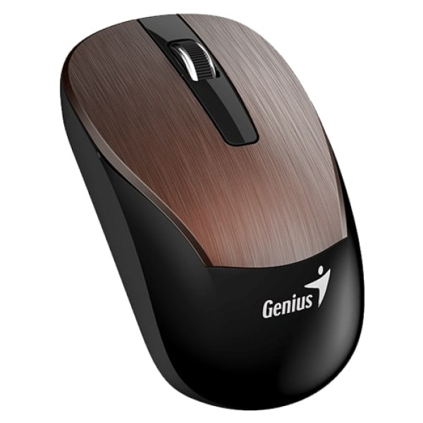 Mouse Wireless Genius ECO-8015 Rechargeable Chocolate NEW Package