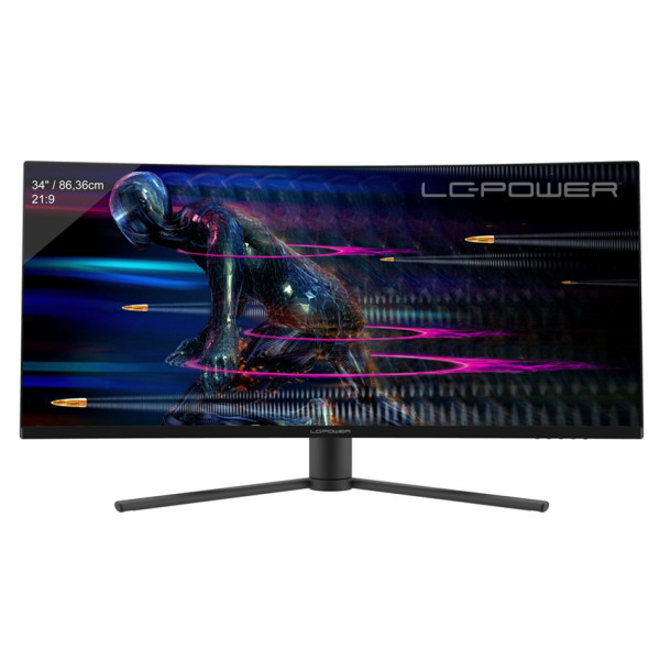 Monitor 34'' LC Power LC-M34-UWQHD-165-C UltraWide QHD, 3440x1440, 165Hz, Curved, 2xDP/2xHDMI, Audio out