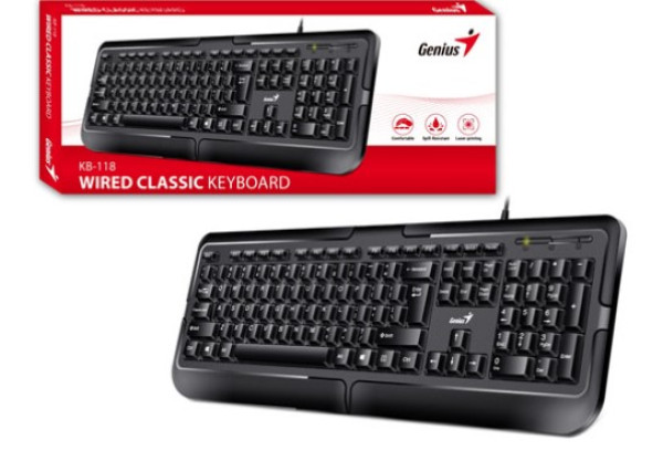 Tastatura USB Genius KB-118 GK-190008 YU Crna