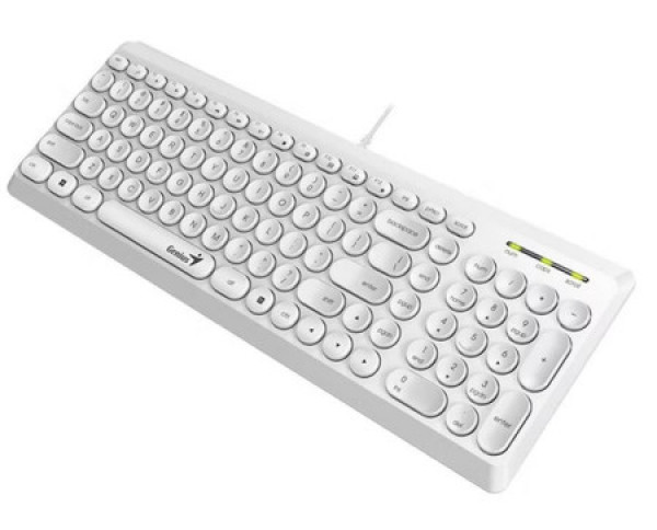 Tastatura USB Genius SlimStar Q200 YU, White