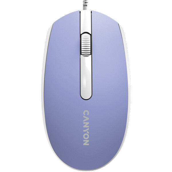Canyon Wired  optical mouse with 3 buttons, DPI 1000, with 1.5M USB cable, Mountain lavender, 65*115*40mm, 0.1kg ( CNE-CMS10ML ) 
