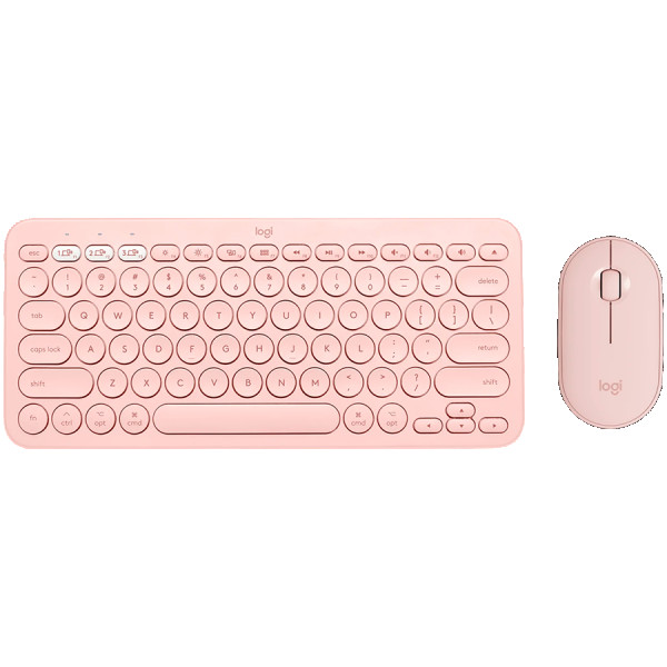 LOGITECH Pebble 2 Bluetooth Keyboard Combo - TONAL ROSE - US INTL ( 920-012241 ) 