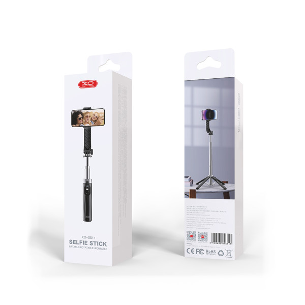 XO selfie štap Bluetooth sa podesivim stativom SS11 crni 100cm