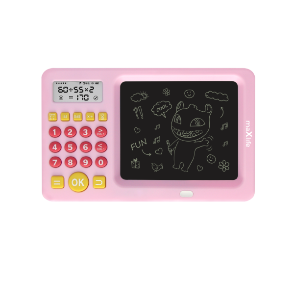 Maxlife dečija magična tabla za pisanje sa kalkulatorom MXWB-01 roze