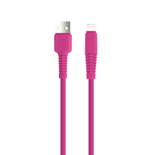 Setty cable USB - Lightning 1,5 m 2,1A KSA-L-1.526 pink