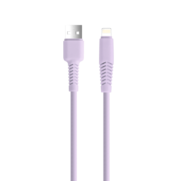 Setty cable USB - Lightning 1,5 m 2,1A KSA-L-1.529 lilac