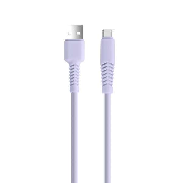 Setty cable USB - USB-C 1,5 m 2,1A KSA-C-1.529 lilac
