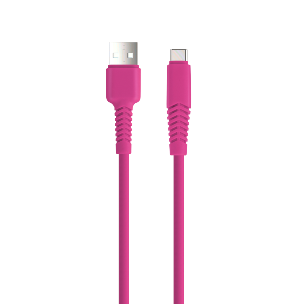 Setty cable USB - USB-C 1,5 m 2,1A KSA-C-1.526 pink