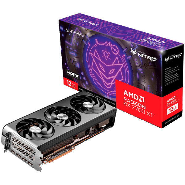 SAPPHIRE NITRO+ AMD RADEON RX 7700 XT GAMING OC 12GB GDDR6 DUAL HDMI  DUAL DP ( 11335-02-20G ) 