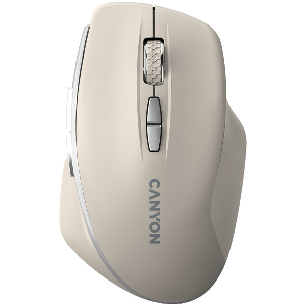 CANYON MW-21, 2.4 GHz Wireless mouse ,with 7 buttons, DPI 80012001600, Battery: AAA*2pcs,Cosmic Latte,72*117*41mm, 0.075kg ( CNS-CMSW21CL )