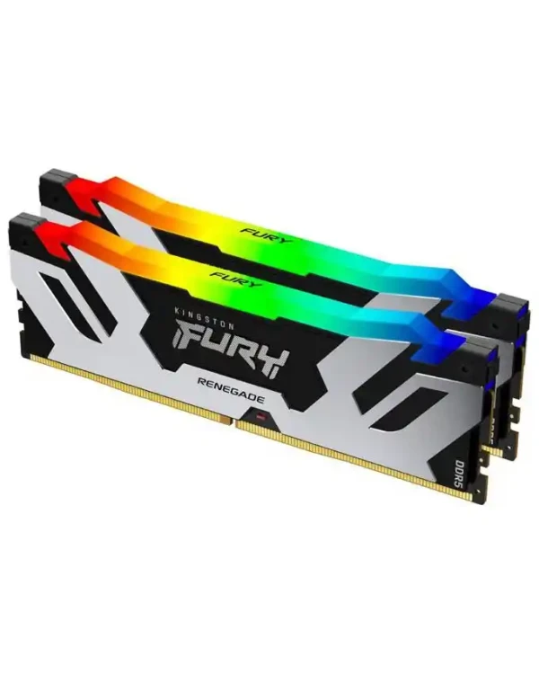 Memorija DDR5 32GB (2x16GB) 7200MTs Kingston Fury Renegade Silver RGB  KF572C38RSAK2-32