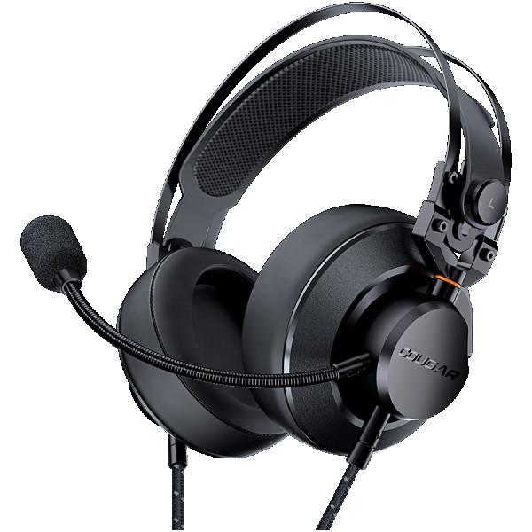 Cougar I VM410 I 3H550P53B.0002 I Headset I 53mm Driver  9.7mm noise cancelling Mic.  Stereo 3.5mm 4-pole and 3-pole PC adapter  Suspended 