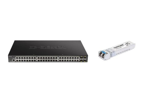 D-Link DGS-1250-52XMPE Swirch + Intellinet modul SFP1Gb MM