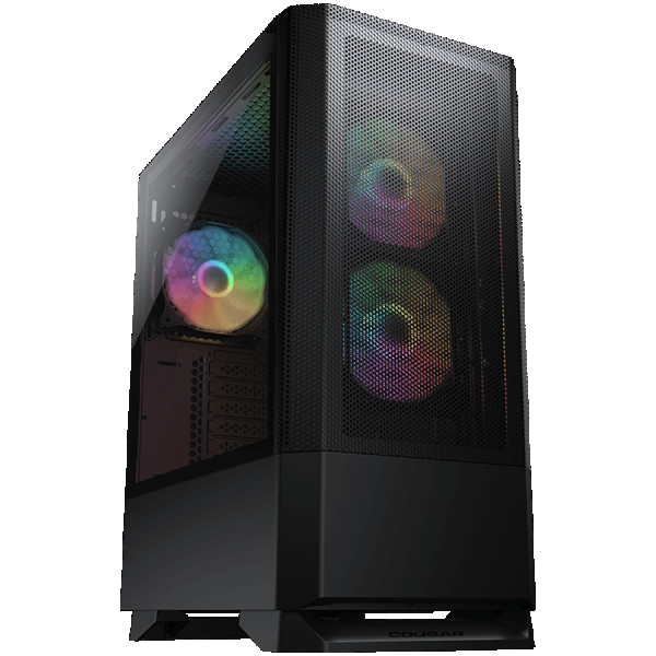 COUGAR | MX430 Mesh RGB Black | PC Case | Mid Tower  Mesh Front Panel  3 x ARGB Fans  4mm TG Left Panel ( CGR-51C6B-MESH-RGB ) 