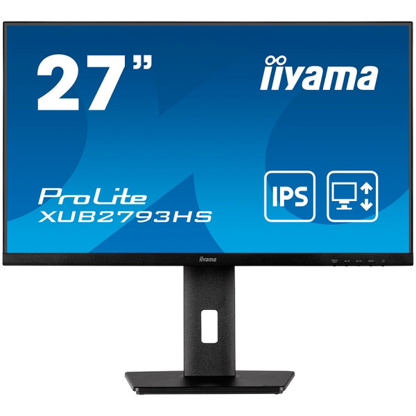 IIYAMA Monitor LED XUB2793HS-B6 27'' IPS 1920 x 1080 @100Hz 16:9 250 cdm˛ 1000:1 1ms HDMI DP Speakers height, swivel, tilt, pivot (rotation 