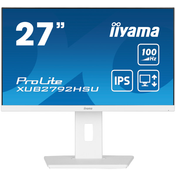 27'' WHITE ETE IPS-panel, 1920x1080@100Hz, 250cdm˛, 15cm Height Adj. Stand, Speakers, HDMI, DisplayPort, 0,4ms (MPRT), FreeSync, USB 4x3.2 (