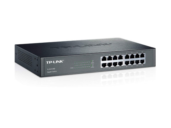 Switch TP-LINK TL-SG1016D Gigabit 16 port 10 100 1000 Mbs Rackmount metalno kuciste