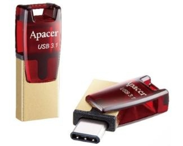APACER 64GB AH180 USB 3.1 Tip C flash crveni