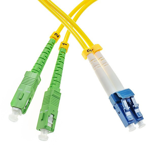 Fiber duplex patch cord kabl SCAPC - LCUPC singlemode 9125 mikrona dužine 5m