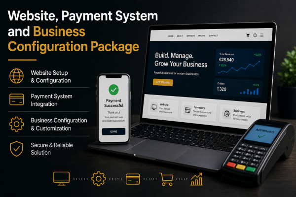 Website, Payment System and Business Configuration Package preinstall